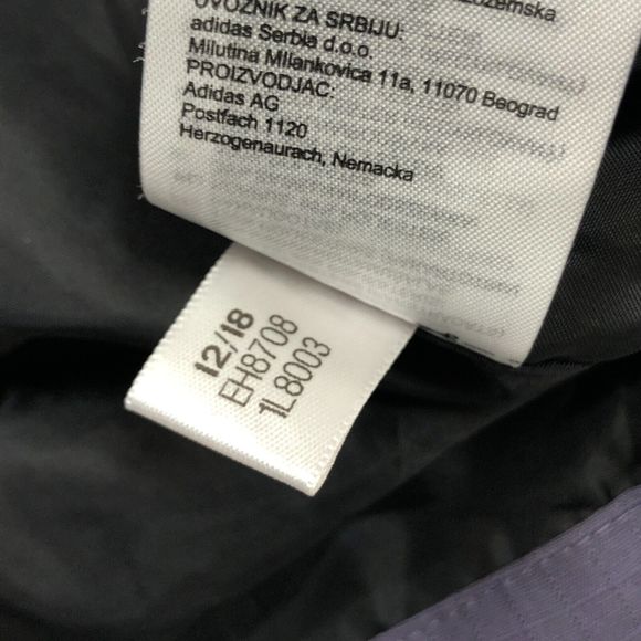 Adidas Women Falcon Full Zip Cropped Track Jacket Size Medium Purple M123 -17 - Picture 10 of 16